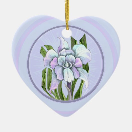 Smeraldo Blume Keramik Ornament (Vorne)