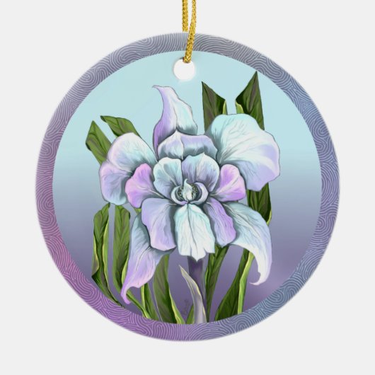 Smeraldo Blume Keramik Ornament (Vorne)