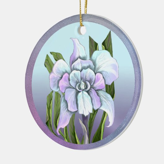 Smeraldo Blume Keramik Ornament (Links)