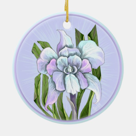 Smeraldo Blume Keramik Ornament (Hinten)