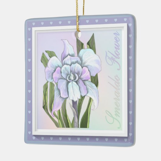 Smeraldo Blume Keramikornament (Links)