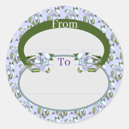 Smeraldo Blume Klassischer Rundaufkleber Runder Aufkleber