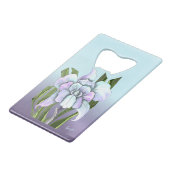 Smeraldo Blume Kreditkartenflasche Geldbeutel Flaschenöffner (Vorderseite Schrägansicht)