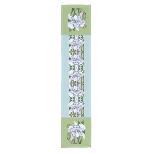 Smeraldo Blume Kurzer Tischläufer (Vorderseite)