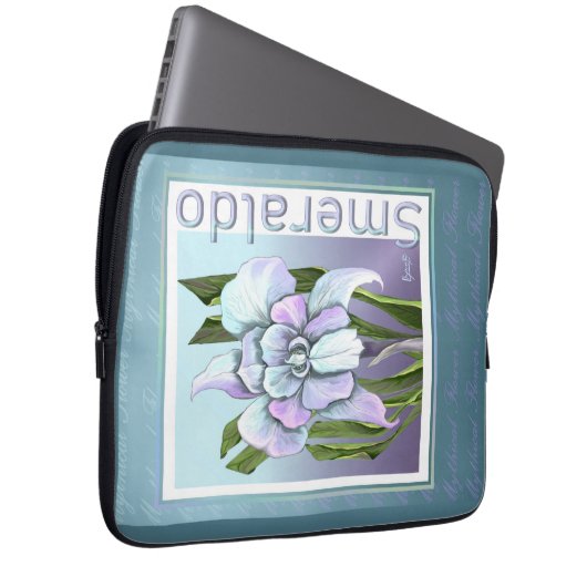 Smeraldo Blume Laptopschutzhülle (Vorne Rechts)