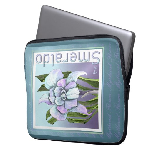 Smeraldo Blume Laptopschutzhülle (Vorderseite Links)