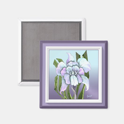 Smeraldo-Blume-Magnet Magnet (Vorderseite/Rückseite)