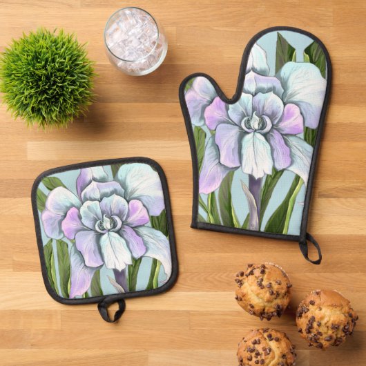 Smeraldo Blume Ofenhandschuh & Topflappen-Set (Oben Unten)