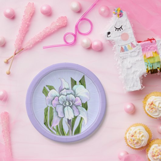 Smeraldo Blume Papier Teller (Party)