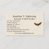 Smerinthus ocellata - Mit Augen Farbbild von Hawk- Visitenkarte (Rückseite)