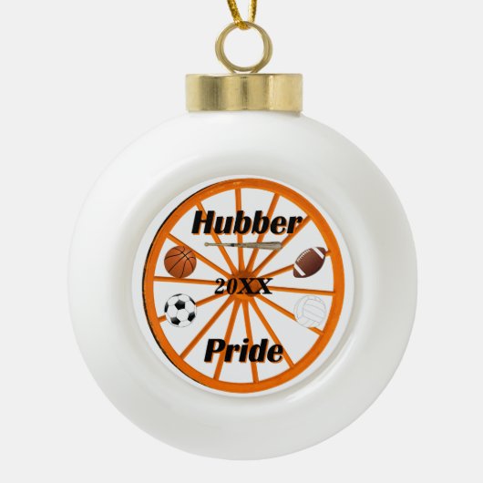 Smethport Hubber Pride Weihnachtsschmuck Keramik Kugel-Ornament (Vorderseite)