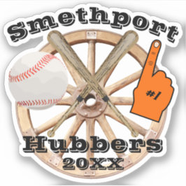 Smethport Hubbers #1 Fan Baseball Softball und Bat Aufkleber