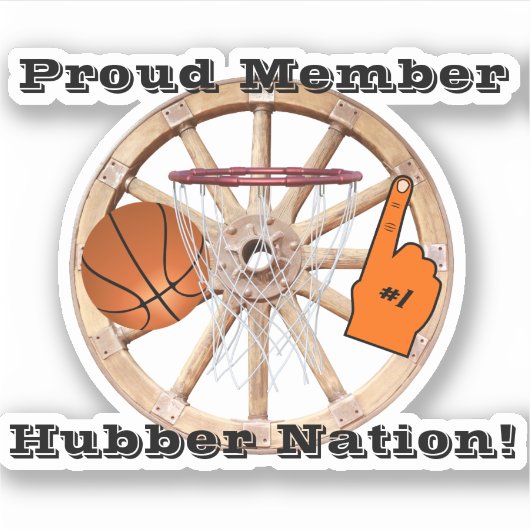Smethport Hubbers Hubber Nation Basketball Fan Aufkleber (Vorderseite)
