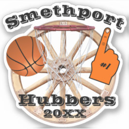 Smethport Hubbers Wheel #1 Fan Basketball und Netz Aufkleber
