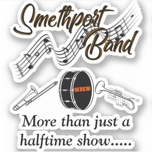 Smethport Marching Band Supporter Aufkleber (Vorderseite)