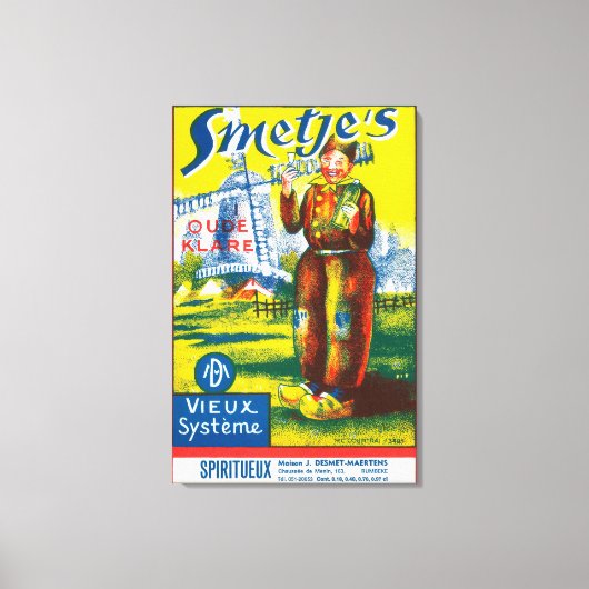 Smetjes WeinlabelEuropa Leinwanddruck (Vorderseite)