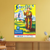 Smetjes WeinlabelEuropa Leinwanddruck (Insitu (Wohnzimmer))