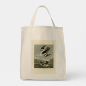 Smew oder White Nun, von Audubons Vögeln Amerikas Tragetasche (Rückseite)