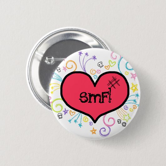 SMF! Herz-Knopf Button (Vorne & Hinten)