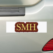 Smh! Bumper sticker für schmutzig! Autoaufkleber (Auf Auto)