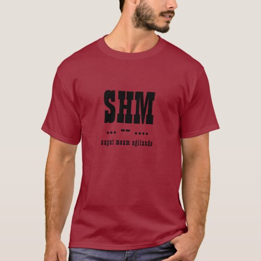 SMH Shaking my Head Abkürzung, Morse Code Latin T-Shirt (Vorderseite)