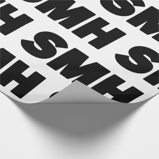 SMH | Text Slang Geschenkpapier (Ecke)