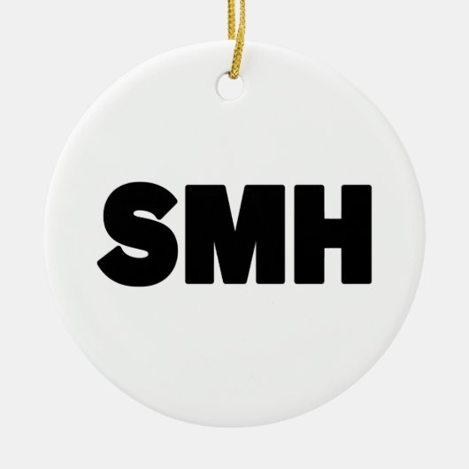 SMH | Text Slang Keramik Ornament (Vorne)