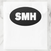 SMH | Text Slang Oval Sticker (Tasche)