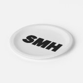 SMH | Text Slang Pappteller (Schrägansicht)