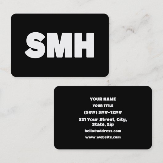 SMH | Text Slang Visitenkarte (Vorne/Hinten)