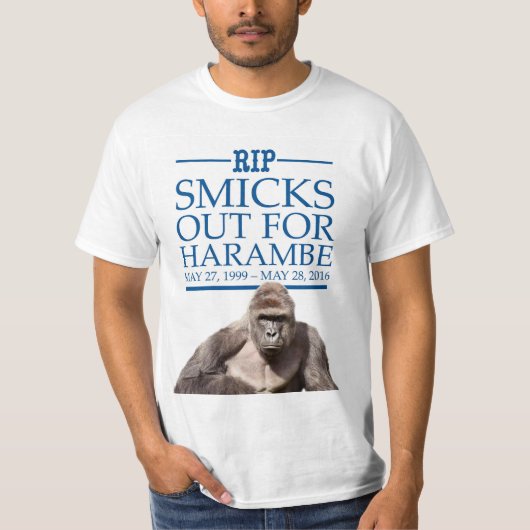 Smicks heraus für Harambe T-Shirt (Vorderseite)