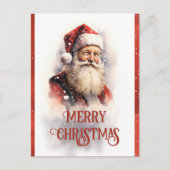 Smilch Santa Claus Wassercolor Postkarte (Vorderseite)