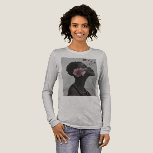 smile and flower Tri-Blend shirt (Volle Vorderseite)
