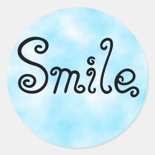 Smile-Aufkleber Runder Aufkleber (Vorderseite)