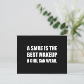 Smile Best Makeup Postkarte (Stehend Vorderseite)