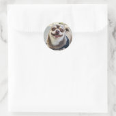 Smile Big Huey Runder Aufkleber (Tasche)