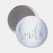 Smile Blue Pastel Silver Gray Ombre Ermutigung Magnet (Vorderseite/Rückseite)