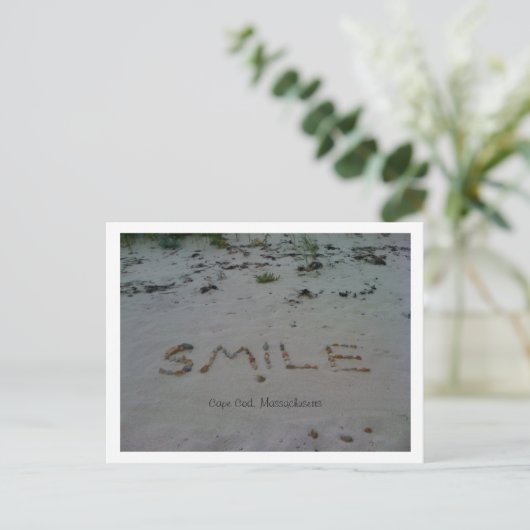 Smile Cape Cod Beach Postkarte (Stehend Vorderseite)