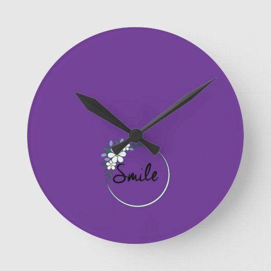 Smile Cara Runde Wanduhr (Vorderseite)