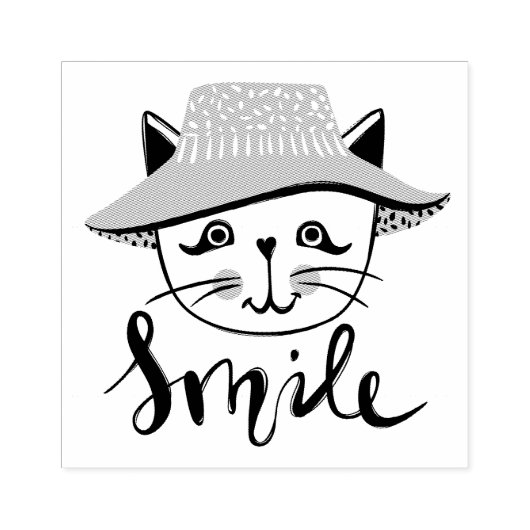 Smile Cat Gummistempel (Prägung)