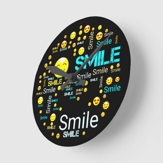 Smile Clock Fanart Walls of Fame Zuhause oder Offi Runde Wanduhr (Winkel)