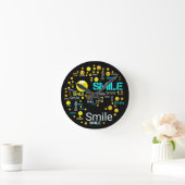 Smile Clock Fanart Walls of Fame Zuhause oder Offi Runde Wanduhr (Zuhause)