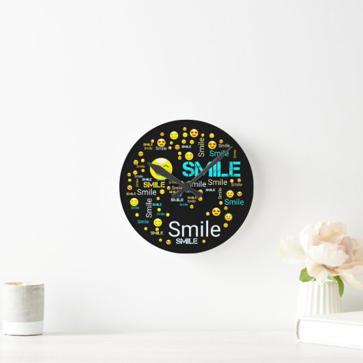 Smile Clock Fanart Walls of Fame Zuhause oder Offi Runde Wanduhr (Zuhause)