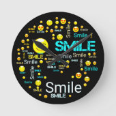 Smile Clock Fanart Walls of Fame Zuhause oder Offi Runde Wanduhr (Vorderseite)