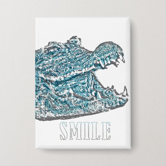 Smile Crocodile Button (Vorderseite)