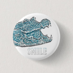Smile Crocodile Button