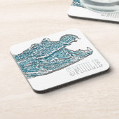 Smile Crocodile Getränkeuntersetzer (Linke Seite)