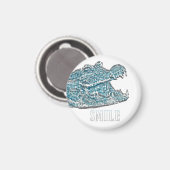 Smile Crocodile Magnet (Vorderseite/Rückseite)