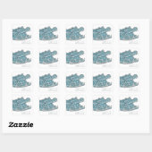 Smile Crocodile Quadratischer Aufkleber (Blatt)