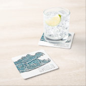 Smile Crocodile Rechteckiger Pappuntersetzer (Vor Ort)